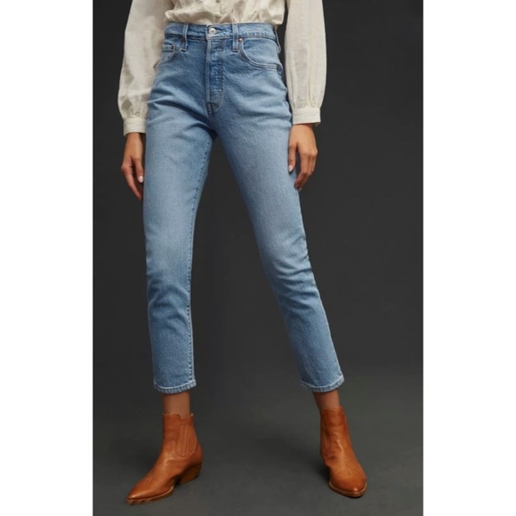 Levi's Denim - Levi's Light Wash Raw Hem 501 Skinny Jeans in Light Tango Wash